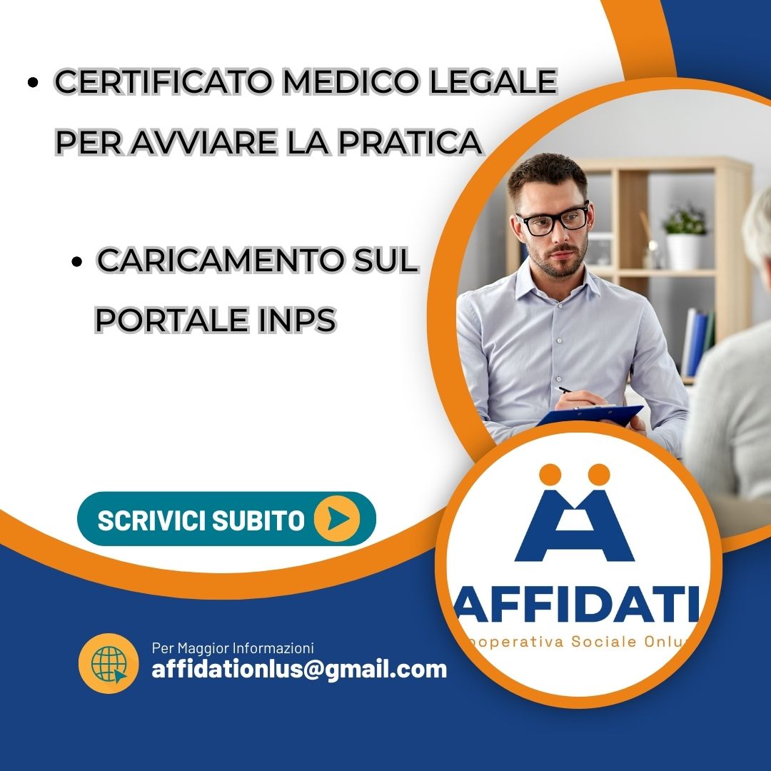 CERTIFICATO MEDICO INVALIDITA' + CARICAMENTO PORTALE INPS