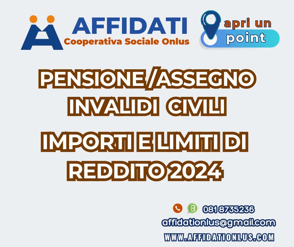 Invalidità civile: importi e limiti di reddito 2024